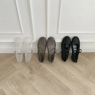 Merry Buckle Flat Shoes Summer Flats Sandals Jelly Shoes