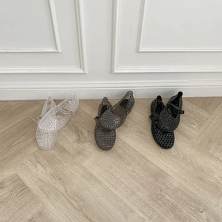 Merry Buckle Flat Shoes Summer Flats Sandals Jelly Shoes