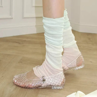 Merry Buckle Flat Shoes Summer Flats Sandals Jelly Shoes