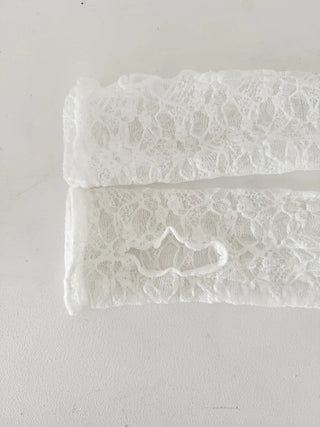 Half-Banding Lace See-through Color Leg Warmers