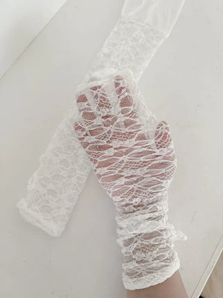 Half-Banding Lace See-through Color Leg Warmers