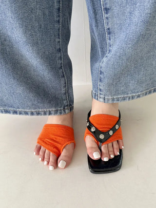 Flip-flop Toe Socks Color Basic Wide-hole Socks Toe Socks