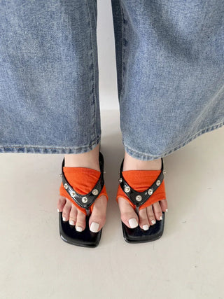 Flip-flop Toe Socks Color Basic Wide-hole Socks Toe Socks