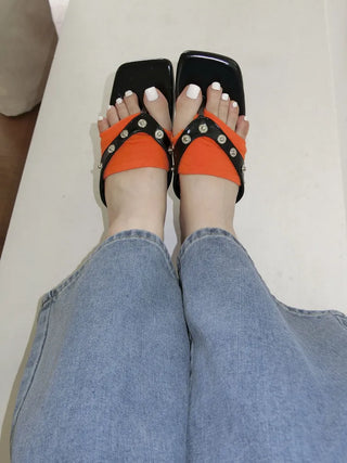 Flip-flop Toe Socks Color Basic Wide-hole Socks Toe Socks