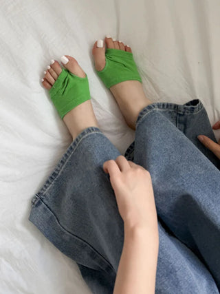 Flip-flop Toe Socks Color Basic Wide-hole Socks Toe Socks