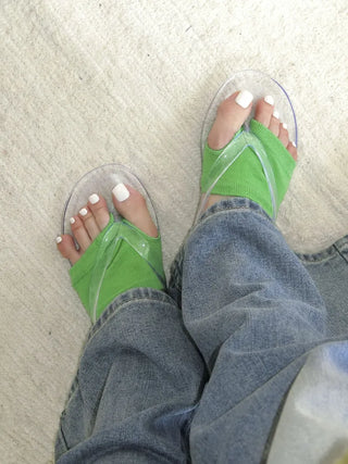 Flip-flop Toe Socks Color Basic Wide-hole Socks Toe Socks