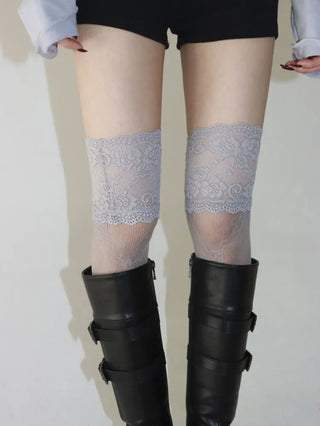 See-through Lace Mesh Pattern Knee Socks Tabi Stockings Socks Collection