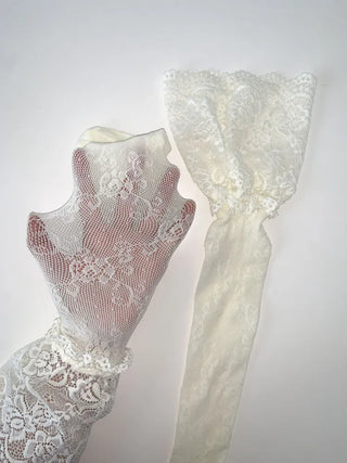 See-through Lace Mesh Pattern Knee Socks Tabi Stockings Socks Collection