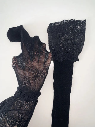 See-through Lace Mesh Pattern Knee Socks Tabi Stockings Socks Collection