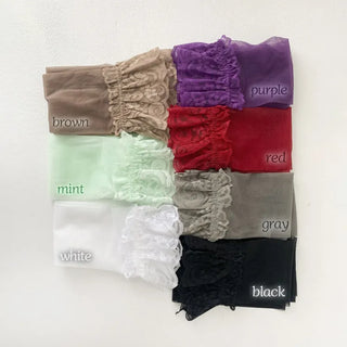 See-through Lace Mesh Pattern Knee Socks Tabi Stockings Socks Collection