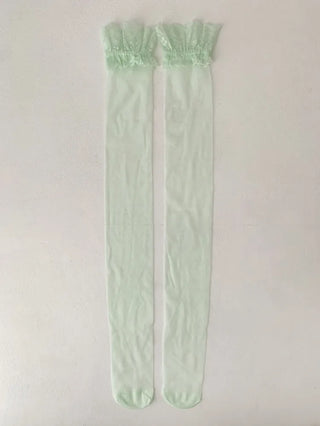 See-through Lace Mesh Pattern Knee Socks Tabi Stockings Socks Collection