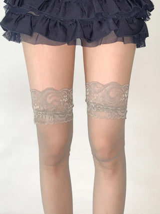 See-through Lace Mesh Pattern Knee Socks Tabi Stockings Socks Collection