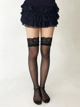 See-through Lace Mesh Pattern Knee Socks Tabi Stockings Socks Collection