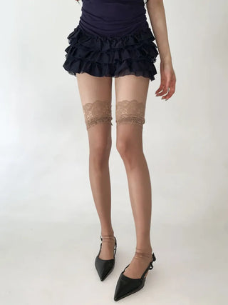 See-through Lace Mesh Pattern Knee Socks Tabi Stockings Socks Collection