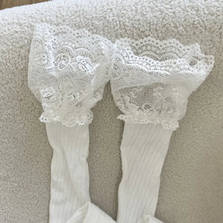 See-through Lace Mesh Pattern Knee Socks Tabi Stockings Socks Collection