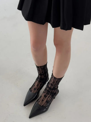 See-through Lace Mesh Pattern Knee Socks Tabi Stockings Socks Collection