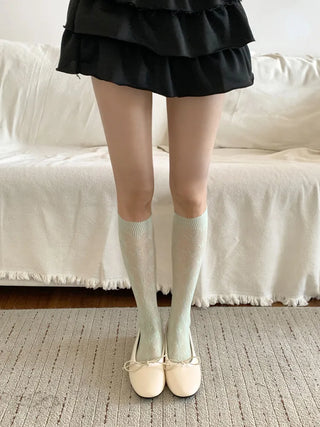 See-through Lace Mesh Pattern Knee Socks Tabi Stockings Socks Collection