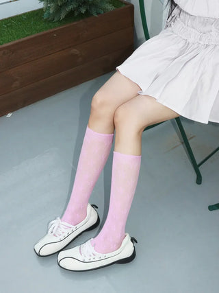 See-through Lace Mesh Pattern Knee Socks Tabi Stockings Socks Collection