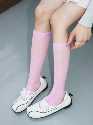 See-through Lace Mesh Pattern Knee Socks Tabi Stockings Socks Collection
