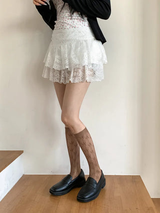 See-through Lace Mesh Pattern Knee Socks Tabi Stockings Socks Collection
