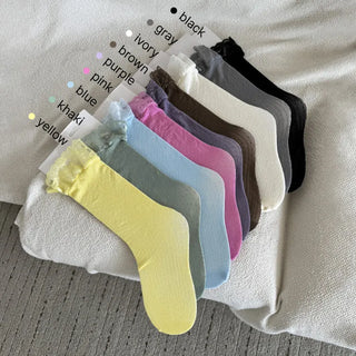 See-through Lace Mesh Pattern Knee Socks Tabi Stockings Socks Collection