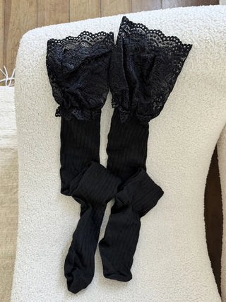 See-through Lace Mesh Pattern Knee Socks Tabi Stockings Socks Collection