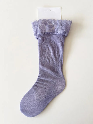 See-through Lace Mesh Pattern Knee Socks Tabi Stockings Socks Collection