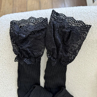 See-through Lace Mesh Pattern Knee Socks Tabi Stockings Socks Collection