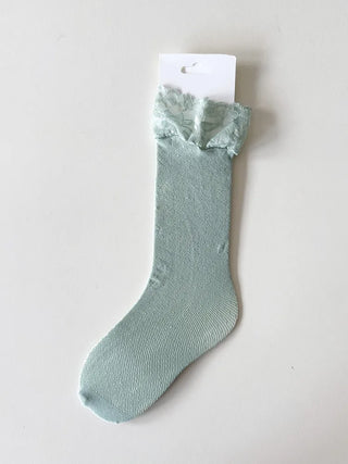 See-through Lace Mesh Pattern Knee Socks Tabi Stockings Socks Collection