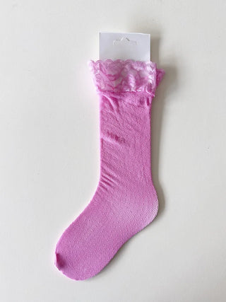 See-through Lace Mesh Pattern Knee Socks Tabi Stockings Socks Collection