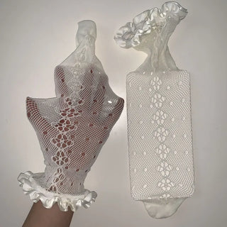 See-through Lace Mesh Pattern Knee Socks Tabi Stockings Socks Collection