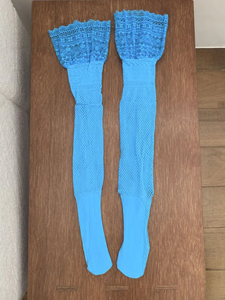 See-through Lace Mesh Pattern Knee Socks Tabi Stockings Socks Collection