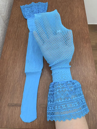 See-through Lace Mesh Pattern Knee Socks Tabi Stockings Socks Collection