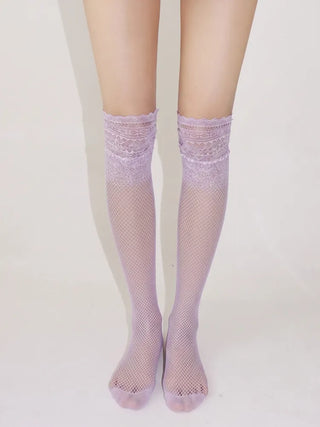 See-through Lace Mesh Pattern Knee Socks Tabi Stockings Socks Collection