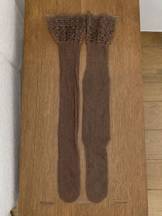 See-through Lace Mesh Pattern Knee Socks Tabi Stockings Socks Collection
