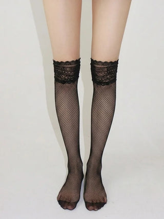 See-through Lace Mesh Pattern Knee Socks Tabi Stockings Socks Collection
