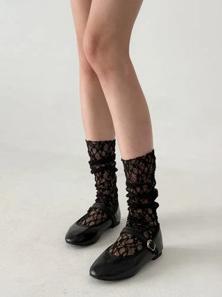 See-through Lace Mesh Pattern Knee Socks Tabi Stockings Socks Collection
