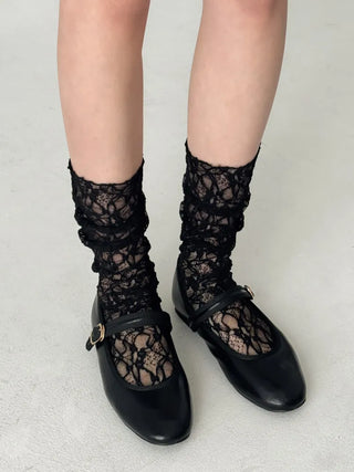 See-through Lace Mesh Pattern Knee Socks Tabi Stockings Socks Collection