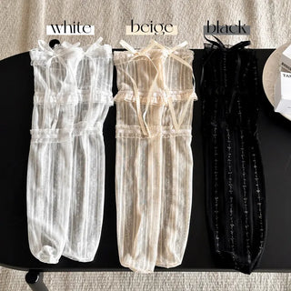 See-through Lace Mesh Pattern Knee Socks Tabi Stockings Socks Collection