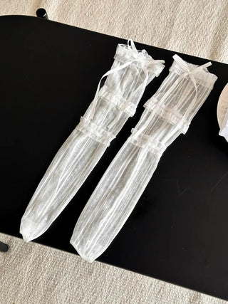 See-through Lace Mesh Pattern Knee Socks Tabi Stockings Socks Collection