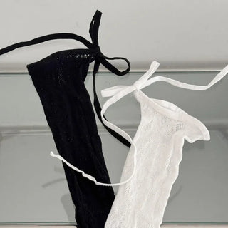 See-through Lace Mesh Pattern Knee Socks Tabi Stockings Socks Collection