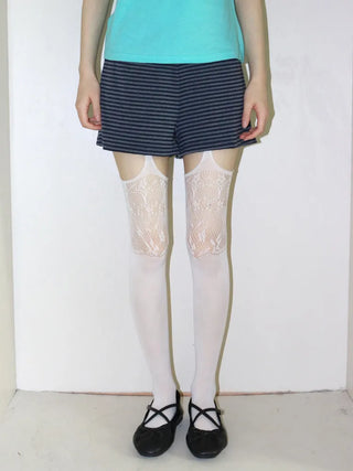 See-through Lace Mesh Pattern Knee Socks Tabi Stockings Socks Collection