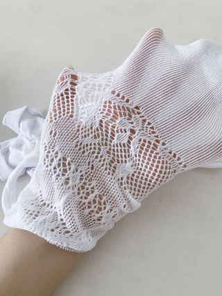See-through Lace Mesh Pattern Knee Socks Tabi Stockings Socks Collection
