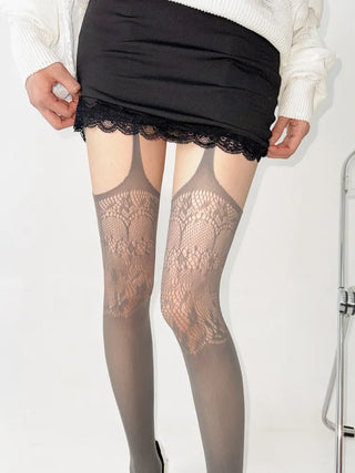 See-through Lace Mesh Pattern Knee Socks Tabi Stockings Socks Collection