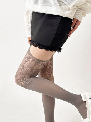 See-through Lace Mesh Pattern Knee Socks Tabi Stockings Socks Collection