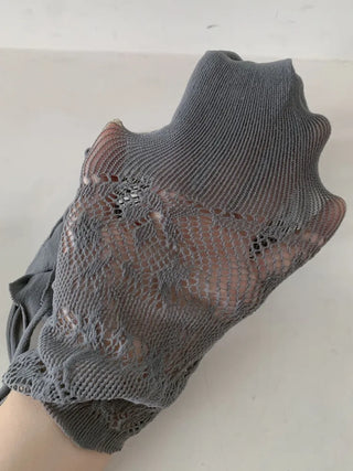 See-through Lace Mesh Pattern Knee Socks Tabi Stockings Socks Collection