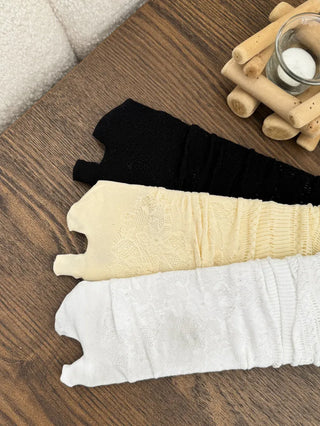 See-through Lace Mesh Pattern Knee Socks Tabi Stockings Socks Collection