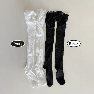 See-through Lace Mesh Pattern Knee Socks Tabi Stockings Socks Collection