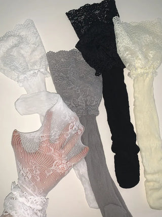 See-through Lace Mesh Pattern Knee Socks Tabi Stockings Socks Collection