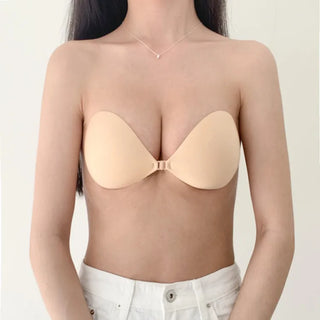 Slim, Close-fitting Silicone Strapless Nude Bra, Cleavage Volume Up Bra,